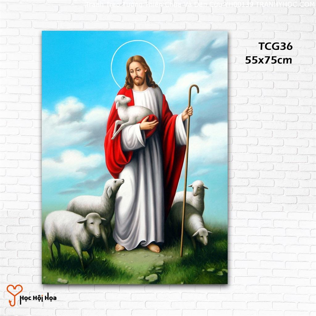 Tranh Treo Tường Thiên Chúa Và Đàn Cừu YH00139