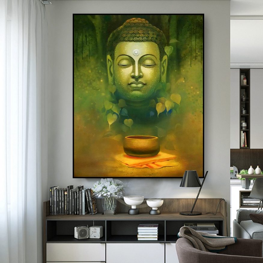 Tranh Tượng Phật Trong Rừng Sâu YH00184